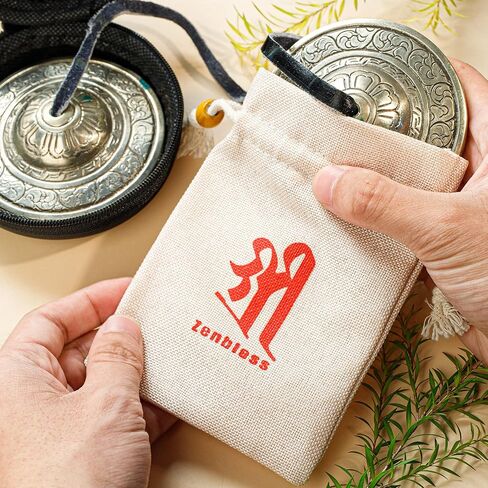 ZenBless 3.1" صنج تينغشا التبتي قطعتان، مصنوع يدويًا في التبت، أجراس رنين برونزية للتأمل والسحب الميمونة للشفاء الروحي واليوجا البوذية والآلات الموسيقية للاسترخاء in Kuwait