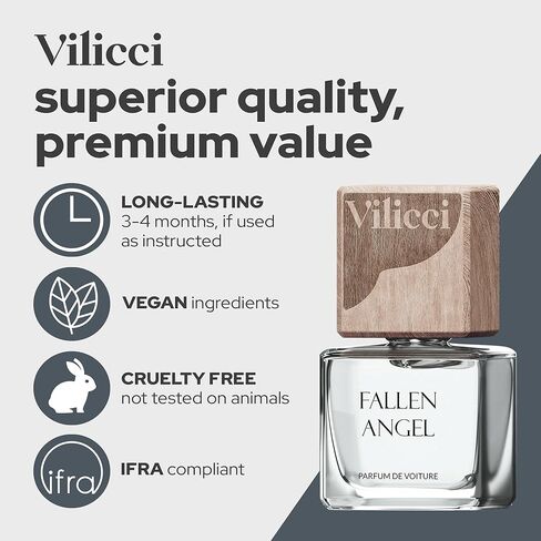 Vilicci Car Air Freshener - Tobacco Vanilla Scent - Elegant Car Fresheners, Air Freshener for Car, Premium Car Hanging Air Freshener, Long-Lasting Fragrance for Auto and Home, 1 Bottle in Kuwait