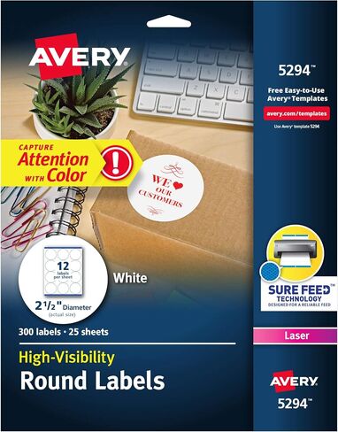 ملصقات مستطيلة ملفوفة مقاومة للماء ومتينة من Avery مع تقنية التغذية المؤكدة، 1.25 بوصة × 9.75 بوصة، أبيض غير لامع، ليزر/صبغات نافثة للحبر، 40 ملصقًا قابلاً للتخصيص (22845) in Saudi Arabia