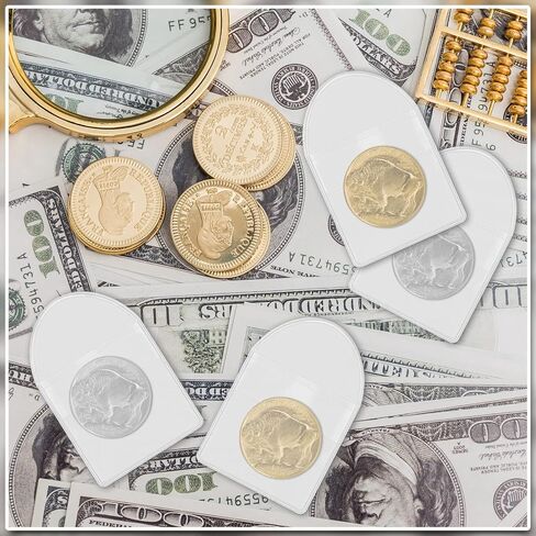 Vmiapxo 200 Pack 2" Single Pocket Coin Sleeves, Plastic Coin Collection Supplies Transparent Holders Protector Clear Bags for Coins Jewelry Ring Earring Pendant Gemstone in Saudi Arabia