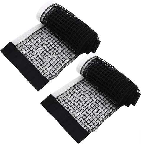 شبكة بديلة لتنس الطاولة، قطعتان من شبكة بينج بونج من البوليستر المحمولة، شبكة تنس طاولة سوداء قابلة للطي لطاولة بينج بونج أو المكتب أو طاولة الطعام في الأماكن المغلقة أو الهواء الطلق in Kuwait