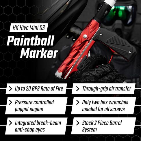 HK Army Empire Mini GS Electronic Paintball Marker (Red/Silver) in Saudi Arabia