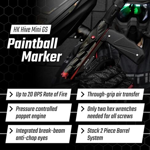 HK Army Empire Mini GS Electronic Paintball Marker (Black/Red) in Saudi Arabia