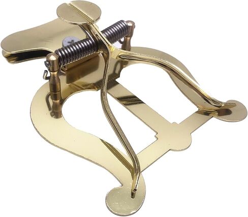 TUOREN Trumpet Marching Lyre Clamp-on Holder Lyre Sheet Music Clip Stand for Trumpet Trombone (Gold-Plated) in Kuwait