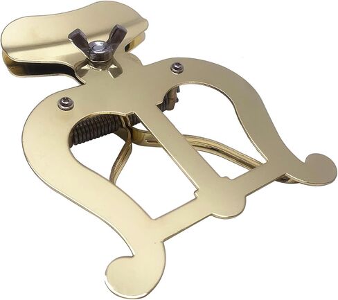 TUOREN Trumpet Marching Lyre Clamp-on Holder Lyre Sheet Music Clip Stand for Trumpet Trombone (Gold-Plated) in Kuwait