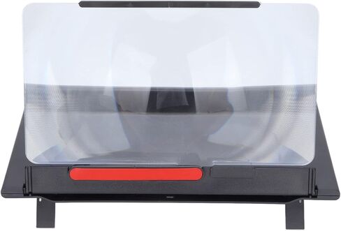 مكبر شاشة الهاتف عالي الدقة ثلاثي الأبعاد من Byged، مكبر شاشة أفقي عمودي للهاتف قابل للطي مقاس 12 بوصة، حامل هاتف للأفلام وألعاب الفيديو in Kuwait