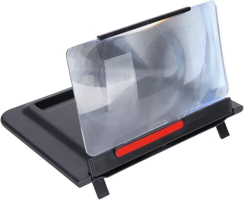 مكبر شاشة الهاتف عالي الدقة ثلاثي الأبعاد من Byged، مكبر شاشة أفقي عمودي للهاتف قابل للطي مقاس 12 بوصة، حامل هاتف للأفلام وألعاب الفيديو in Kuwait