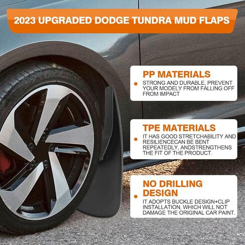 TeukRiGa Mud Flaps for Dodge Ram1500,4PCS Front & Rear Mud Guards, Splash Guard Compatible with Dodge Ram1500 2010-2018 in Saudi Arabia