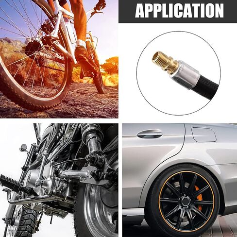 Unifizz Tire Valve Stem Extension Air Inflator Extender Hose Adapter Black Universal Fit for Car Motorcycle Bike 80cm 31" in Saudi Arabia