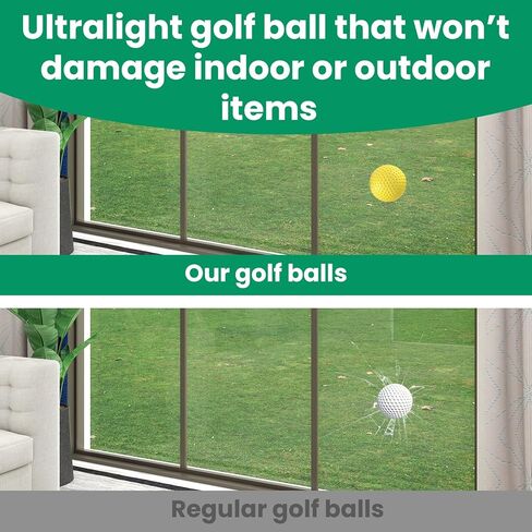 ممارسة كرة الجولف - 16 قطعة من كرة تدريب الجولف الإسفنجية الملونة ذات ملمس واقعي وطيران محدود للأطفال في الأماكن المغلقة والمفتوحة، مع حقيبة قابلة للإغلاق، 4 ألوان in Kuwait