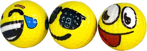 كرات الجولف IZZO Golf Emoji Practice مع كرة الجولف - تأتي مع 23 كرة جولف إسفنجية وكرة جولف شفافة in Saudi Arabia