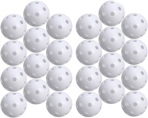 STOBOK 24pcs Perforated Play Balls Hollow Golf Practice Training Sports Balls (White) in Saudi Arabia