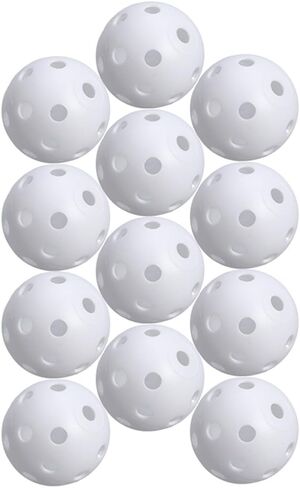 STOBOK 24pcs Perforated Play Balls Hollow Golf Practice Training Sports Balls (White) in Saudi Arabia