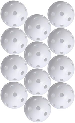 STOBOK 24pcs Perforated Play Balls Hollow Golf Practice Training Sports Balls (White) in Saudi Arabia