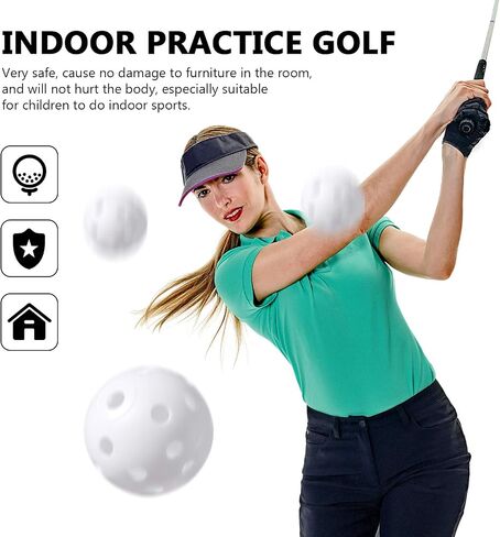 STOBOK 24pcs Perforated Play Balls Hollow Golf Practice Training Sports Balls (White) in Saudi Arabia