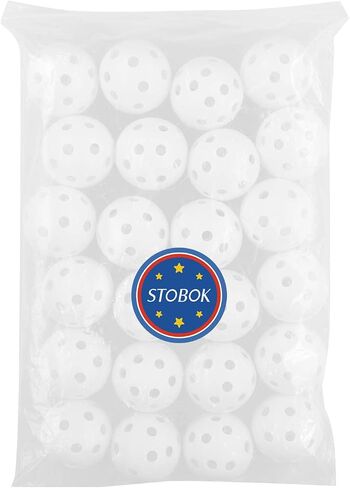 STOBOK 24pcs Perforated Play Balls Hollow Golf Practice Training Sports Balls (White) in Saudi Arabia