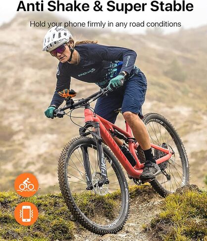 andobil Bike Phone Mount [صديق للطرق الوعرة، متين للغاية] مشبك للهاتف الخلوي بمقود الدراجة النارية، مشبك هاتف سكوتر لهاتف iPhone 15 14 13 12 11 Pro Max Samsung S23 S22 S21 جميع الهواتف in Saudi Arabia