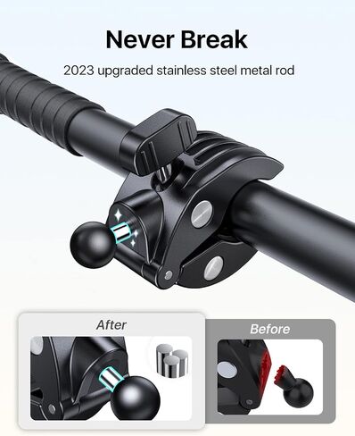 andobil Bike Phone Mount [صديق للطرق الوعرة، متين للغاية] مشبك للهاتف الخلوي بمقود الدراجة النارية، مشبك هاتف سكوتر لهاتف iPhone 15 14 13 12 11 Pro Max Samsung S23 S22 S21 جميع الهواتف in Saudi Arabia