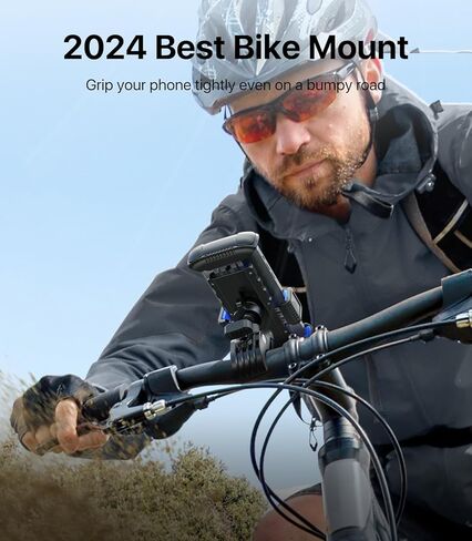 andobil Bike Phone Mount [صديق للطرق الوعرة، متين للغاية] مشبك للهاتف الخلوي بمقود الدراجة النارية، مشبك هاتف سكوتر لهاتف iPhone 15 14 13 12 11 Pro Max Samsung S23 S22 S21 جميع الهواتف in Kuwait