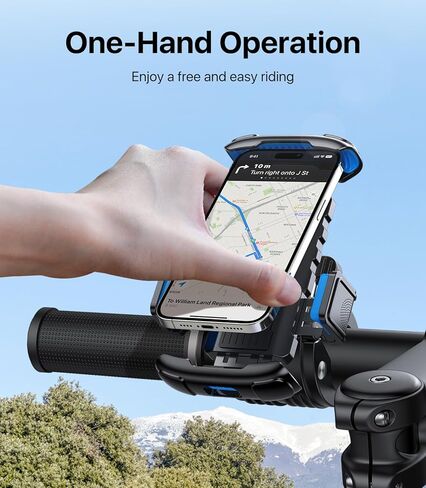 andobil Bike Phone Mount [صديق للطرق الوعرة، متين للغاية] مشبك للهاتف الخلوي بمقود الدراجة النارية، مشبك هاتف سكوتر لهاتف iPhone 15 14 13 12 11 Pro Max Samsung S23 S22 S21 جميع الهواتف in Kuwait