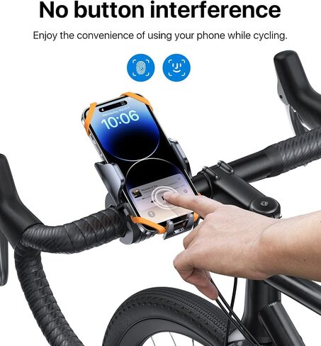 andobil Bike Phone Mount [صديق للطرق الوعرة، متين للغاية] مشبك للهاتف الخلوي بمقود الدراجة النارية، مشبك هاتف سكوتر لهاتف iPhone 15 14 13 12 11 Pro Max Samsung S23 S22 S21 جميع الهواتف in Saudi Arabia