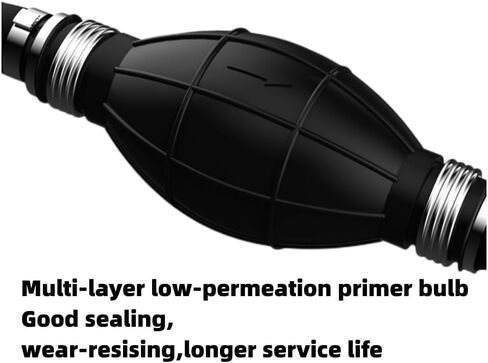 مجموعة خط الوقود البحري، خرطوم خط غاز الوقود العالمي 5/16 بوصة 8 مم لجرارات القوارب البحرية الخارجية، وتجميع وقود القوافل، لمبة تمهيدية متعددة الطبقات منخفضة النفاذ 6.8FT in Kuwait