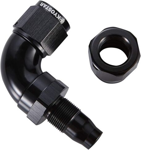 كيوستار ألومنيوم 8AN 45 درجة طرف خرطوم دوار أسود مناسب لخط الوقود المضفر #4415 in Kuwait