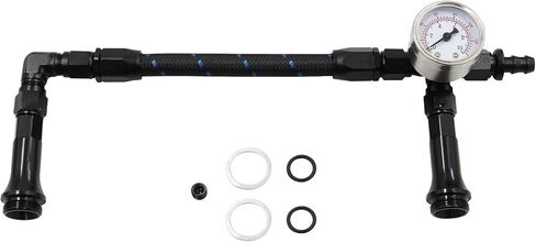 مجموعة خط تغذية الوقود من سبائك الألومنيوم من Goldzhi مع مقياس الضغط لسلسلة Holley 4150 7/8"-20 خيط in Kuwait