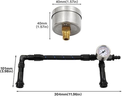 مجموعة خط تغذية الوقود من سبائك الألومنيوم من Goldzhi مع مقياس الضغط لسلسلة Holley 4150 7/8"-20 خيط in Kuwait