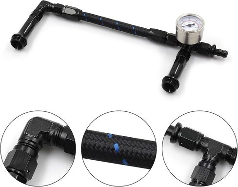 مجموعة خط تغذية الوقود من سبائك الألومنيوم من Goldzhi مع مقياس الضغط لسلسلة Holley 4150 7/8"-20 خيط in Kuwait