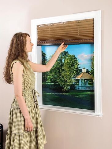 ECFAC Easy Up & Down Cordless Pleated Window Shades, Light Filtering Fabric Window Blinds, 36''W x 64''H (Fits Window Width30''-36''), Easy Trimming & Installing (Coffee, 36''W x 64''H, 1-Pack) in Saudi Arabia