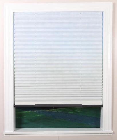 ECFAC Easy Up & Down Cordless Pleated Window Shades, Light Filtering Fabric Window Blinds, 36''W x 64''H (Fits Window Width30''-36''), Easy Trimming & Installing (Coffee, 36''W x 64''H, 1-Pack) in Saudi Arabia