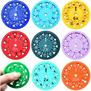 MEIEST Math Fidget Spinners، أدوات حقائق الرياضيات التعليمية المضحكة، لعبة ألعاب تعلم وتعليم الرياضيات، هدية إبداعية (18 قطعة) in Kuwait