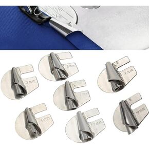 Universal Sewing Rolled Hemmer Foot Set, 7Pcs Wide Rolled Hem Pressure Foot, 3mm-10mm Wide Narrow Rolled Hem Sewing Machine Presser Foot Kit, Seam Guide for Sewing Machine, Home Industrial Sewing Mach in Saudi Arabia