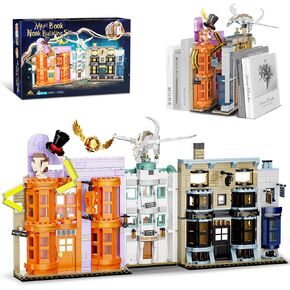 Harry Bookend Potter Alley of Diagon Book Nook Building Set Compatible with Lego Harry Bookend Potter, 1187 Pcs Building Toy for Movie Fans & Adult, Durable and Fun Collection Boutique Choice