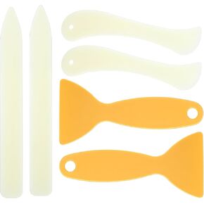 Ymapinc 6 Pcs Folder Paper Creaser Set Bone Folders, Scoring Tool, Paper Creaser, Origami Tools for Handmade Scrapbooking Bookbinding Paper Cards Crafts Leather Burnishing