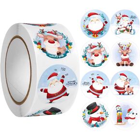 500 Pieces Santa Claus School Party Parade Holiday Decorations and Crafts, Card Gifts, Christmas Gift Tags Stickers