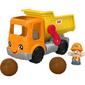 Fisher-Price Little People Toddler Construction Toy Work Together Dump Truck with Music & Accessories for Pretend Play Kids Ages 1+ Years​