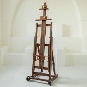 MEEDEN PRO Assembly-Free Art Easel - Professional Artist Easel with Wheels - Beech Wood Large Easel for Painting Canvas Up to 77"