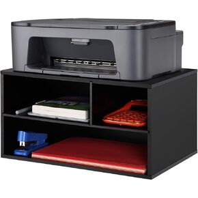 EMERIT Printer Stand Shelf with Storage Wood Desk Paper Organzier for Home/Office,Printer Riser, 2 Tire