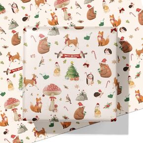 RiukRaiu Funny Christmas Wrapping Paper – Rude Naughty Green Gnome Red Lips Xmas Gift Wrap for New Year - 4 Jumbo Sheets, 40 X 28 Inches Each