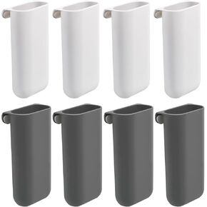 Self-Adhesive Pen Holder for Desk, 8 Pack Pencil Desk Caddy for Office, Small Pen Organizers for Whiteboard, Plastic Office Supplies