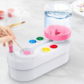 2024 Upgraded Paint Brush Cleaner Brush Rinser: Paintbrush Cleaners Painting Station Paint Brush Rinse Paint Brush Washer Estacion De Pintura Flush My Brush Washing