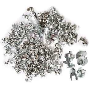 Marrkey Tires Studs/Screw Snow carbide Spikes/Wheel Tyres Studs for racing car,bicycle,bike,Fat Bikes, Scooters Tires,Running Shoes boots in Winter 7 * 9.9mm 100PCS