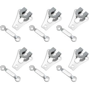 Deshionew 6 Sets Trouser Fasteners Hook and Bar Silver Hook and Eye Sew On Eye Fastener Closures for Repairing Trousers, Bra, Dress, Sewing DIY Crafting