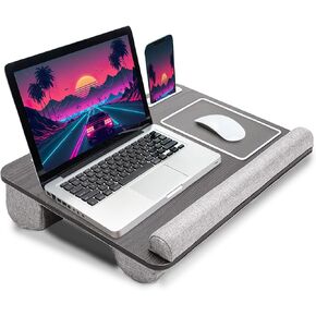 Lap Desk - Lap Desk for Laptop with Cushion - Laptop Desk for Bed - Portable Laptop Desk - Lap Pad for Laptop Computer - Computer Lap Tray - Travel Desk for Laptop