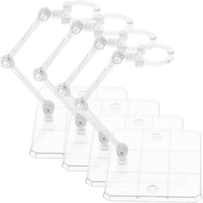 Ipetboom Action Figure Model Display Stands: 4Pcs Action Figure Display Holder - Adjustable Doll Model Support Stand - Adjustable Plastic Supports