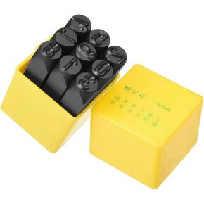 Utoolmart Number Metal Stamping Set,1/2" 12.5mm,Digital 0 to 9,Wood Leather Steel Punch Tools, Number Stamps Punch Set Tool, for Imprinting on Metal Jewelry Leather Wood, 1 Set