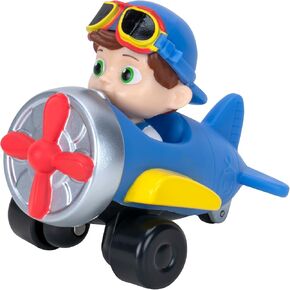 CoComelon Plane Mini Vehicle - Features Tomtom Wearing Aviator Glasses - Mini Toy Vehicles - Fun, Engaging Toy for Toddlers - More to Collect