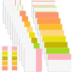 Mr. Pen- Sticky Index Tabs, 500 Pcs, 21 Sets, Colorful Sticky Tabs for Notebooks, Page Markers, Page Tabs for Binders, Page Tabs Sticky Tabs for Books, Notebook Tabs, Book Sticky Tabs for Notebooks